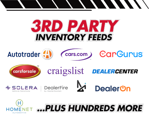 Streamline dealership inventory management with over 200 third-party inventory feeds for easy vehicle listing across multiple sites.